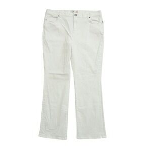 Cabi Jeans Womens 16 White 5th Avenue Bootcut Denim Pants